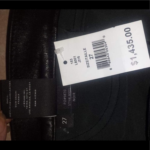 J Brand Genuine Leather Skinny - Picture 7 of 8